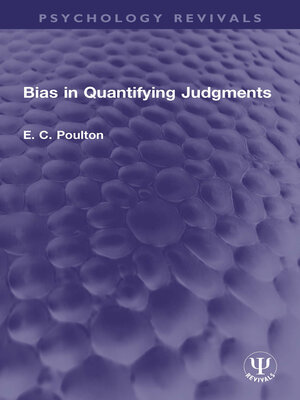 cover image of Bias in Quantifying Judgments